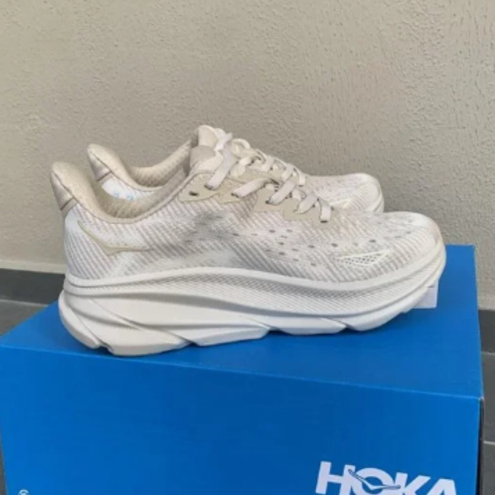 Hoka Clifton 9 Eggnog Beige Ivory Women - Picture 3 of 6